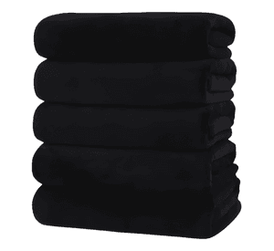 Pack 6 toalla peluqueria hotel barberia spa gym 50x100 Negra