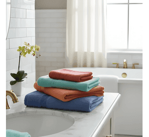 Set 6 toalla baño algodon 140cmx70cm liso stj-5