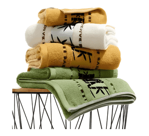 Set 4 toalla de baño algodón bamboo súper microfibra