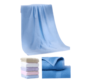 Set 6 toalla baño algodon 140cmx70cm liso stj-5