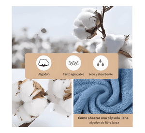 Set 6 toalla baño algodon 140cmx70cm liso stj-5
