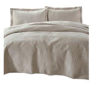 Quilt Liso Velvet Ibiza Crudo 2 Plazas