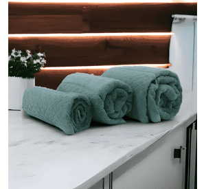 Toalla de baño algodón 70x130 CM con bordado homey Verde