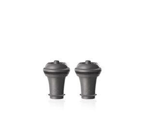 Set 2 Tapones de Vac o para Vino Gris