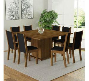 JUEGO COMEDOR CLARICE GRECO 8 SILLAS CAFE