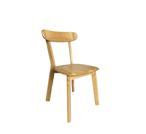 Silla de Comedor Nórdica de Madera Natural Maciza Fresno para Comedor, Living y Cafeteria