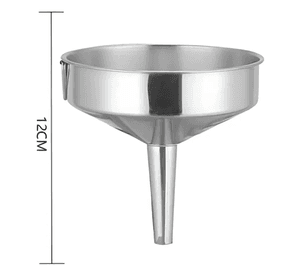 Embudo de acero inoxidable 12cm ideal para cocina liquidos y aceites