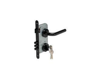 Set De Acceso Cerradura Embutir 201 + Manilla 9380 - Negro