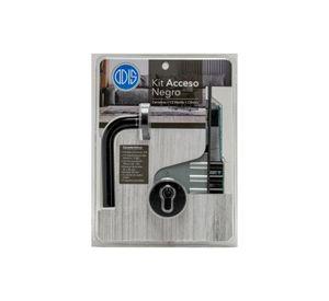 Set De Acceso Cerradura Embutir 201 + Manilla 9380 - Negro