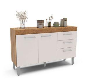 MUEBLE BASE OPIE 120 CM BLANCO 3 PUERTAS 2 CAJONES