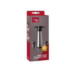 Set Bomba y 2 Tapones de Vac o para Vino Acero Inoxidable
