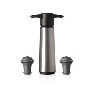 Set Bomba y 2 Tapones de Vac o para Vino Acero Inoxidable
