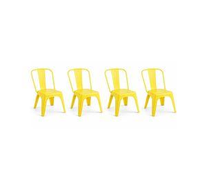 Pack 4 Sillas Tolix Kids De Polipropileno