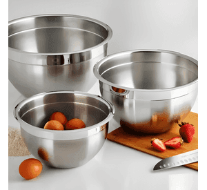 Pack 3 bowls acero inoxidable reposteria cocina ensaladas