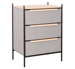 Velador Cajonera 3 Cajones Carry All Línea Minimalist