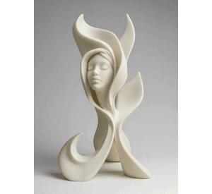 Figura Decorativa Prints Patro - Rostro Femenino Botánico