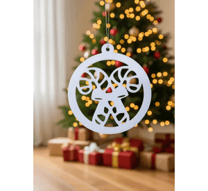 Adorno para el árbol de bastones navideños