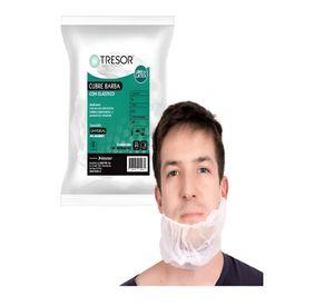 Cubre Barba Desechable Con Elastico 100uni Tresor Blanco