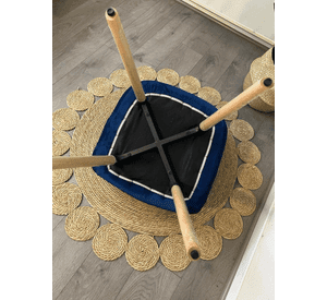 Sitial Poltrona de Terciopelo con Pata de Madera para Living Comedor Diamond
