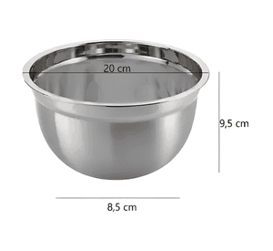 Pack 4 bowls cocina repostería 20,24,28,32 CM Plateado