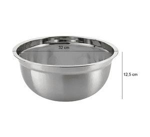 Pack 4 bowls cocina repostería 20,24,28,32 CM Plateado