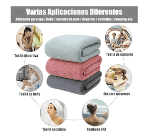 Set 3 toalla de baño suave de alta densidad 140*70cm