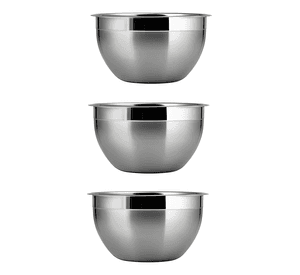 Pack X3 bowl acero inoxidable menaje ensaladeras bowl #2