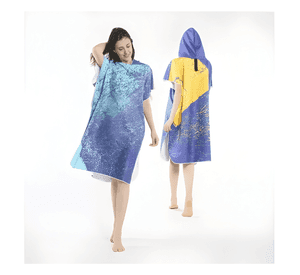Pack 12 surf poncho cambiador toalla capucha hombre y mujer