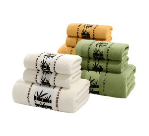 Set 4 toalla de baño algodón bamboo súper microfibra