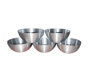 Pack 5 unidades moldes empolvado 8cm aluminio