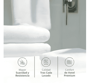 Pack 6 toallas de baño de hotel algodón 140x70 Blanco #6