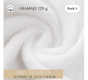 Set 4 toallas algodon peluqueria hotel barberia spa 35x75cm