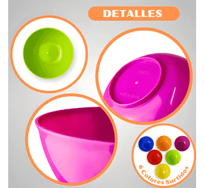 30 bowls pocillos cereal postre plástico reutilizable #2