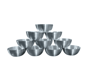 Pack 10 unidades moldes empolvado 8cm aluminio
