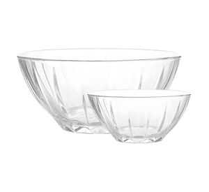 1 ensaladera 1.85cc + 6 bowls 350cc vidrio allegra arganda