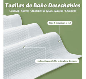 3 packs toallóns desechables para baño viajes playa 140x70cm