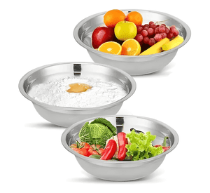 Set 3 bowls ensalada acero inoxidable 22cm repostería