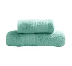 Pack de 2 toallas de baño cuerpo y mano 100% algodon Verde