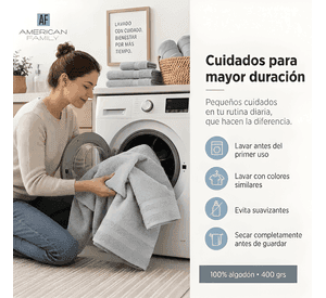 Juego 4 toallas de bano de algodon 400gr grandes cannon af