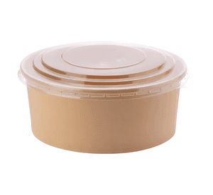 Bowl kraft 1300 ML c/ tapa envase ecológico (100 #11