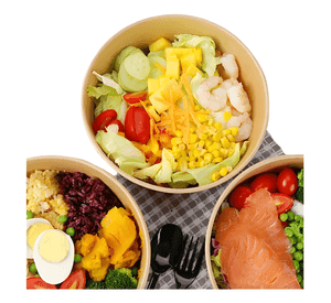 Bowl kraft 1300 ML c/ tapa envase ecológico (100 #11