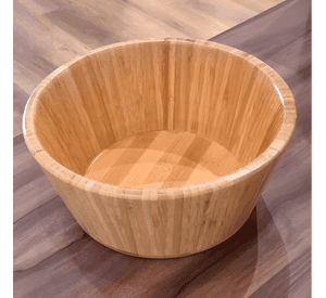 Bowl cuenco ensaladera de madera bambú plato ensalada 25cm