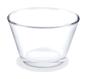6 mini bowl para postres flanera de vidrio 150ml