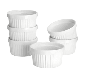 Pack 6 pocillo ramekin cerámica porcelana 9 CM salsas