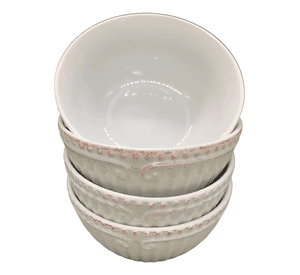 Pack 4 plato semi hondo decorativo redondo borde 15cm