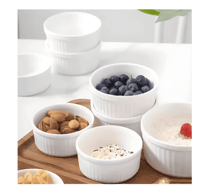Pack 6 pocillo ramekin cerámica porcelana 9 CM salsas