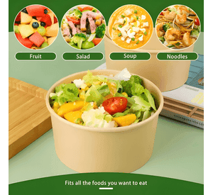 100 bowls plastico bowl kraft bowl con tapa envases 1000 CC