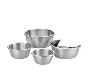 Set de 4 bowls de acero inoxidable para cocina