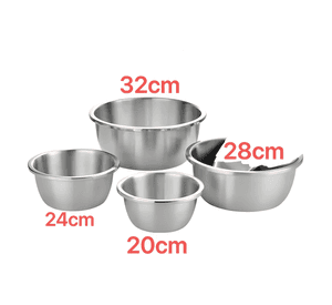 Set de 4 bowls de acero inoxidable para cocina