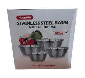 Set de 4 bowls de acero inoxidable para cocina